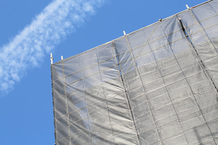 The repair site of the buildingの写真素材