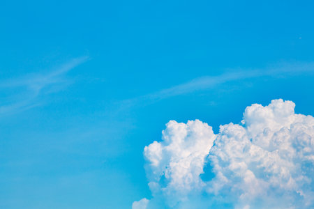 Blue sky and cloudsの写真素材