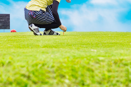 Golf Course Tee Groundの写真素材