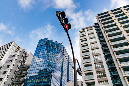 Traffic lights and buildings