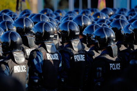 police protecting the city