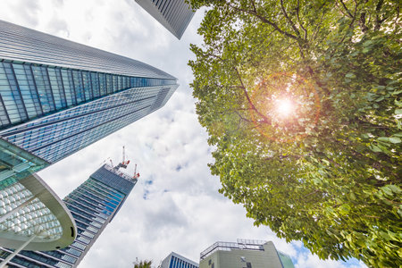 High-rise buildings in the cityの写真素材