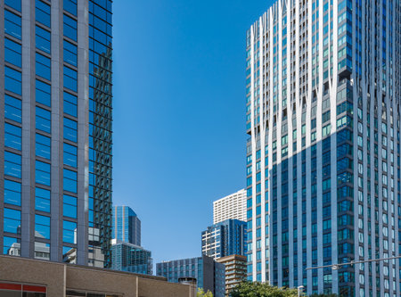 Buildings in Shinjuku and the Blue Sky