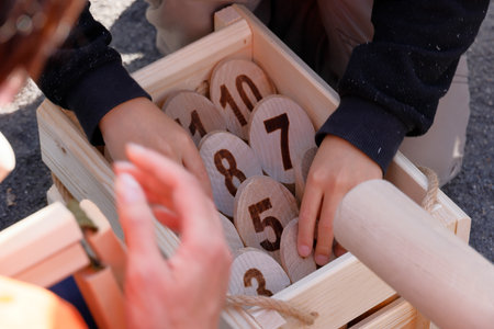 Mollk, a traditional Finnish sportの写真素材