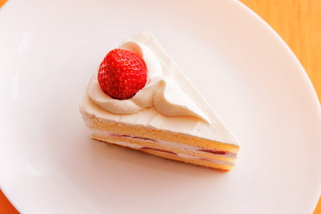 A delicious shortcake with fresh strawberries