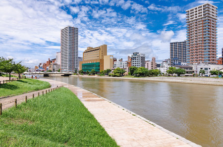 Townscape of Kokurakita Ward, Kitakyushuの写真素材