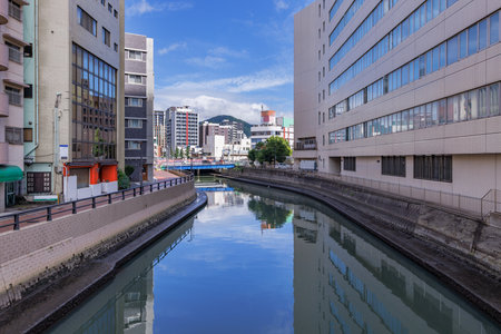 Townscape of Kokurakita Ward, Kitakyushuの写真素材