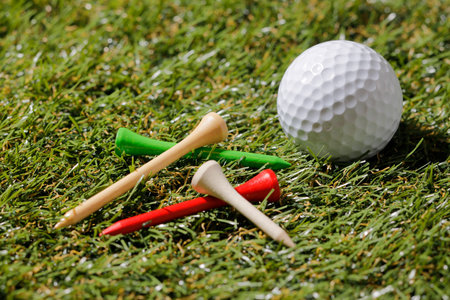 Golf images, golf balls and golf clubsの写真素材