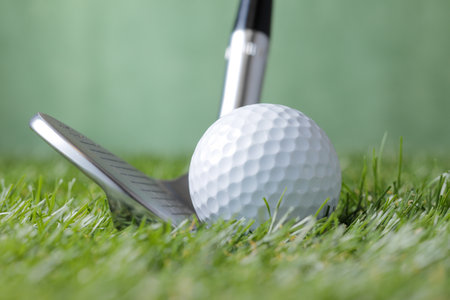 Golf images, golf balls and golf clubsの写真素材