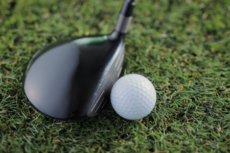 Golf images, golf balls and golf clubsの写真素材