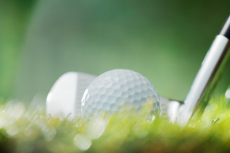 Golf images, golf balls and golf clubsの写真素材