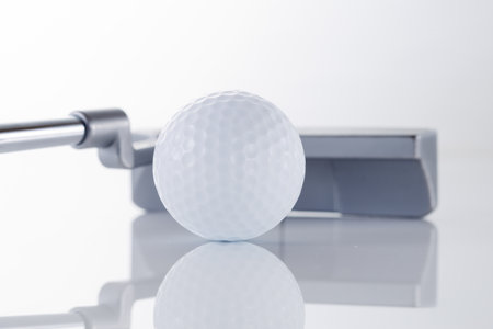 Golf image Golf balls and golf clubsの写真素材
