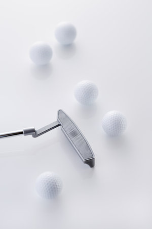 Golf image Golf balls and golf clubs