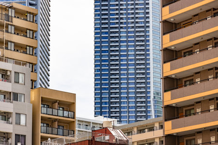 Huge buildings in the cityの写真素材