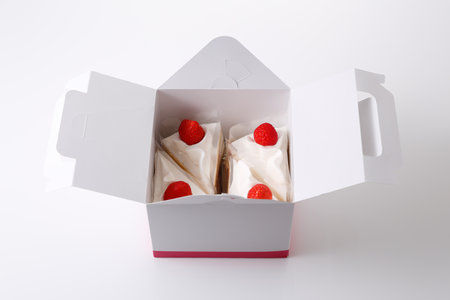 A delicious shortcake with fresh strawberries