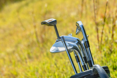 Golf courses and golf clubs with beautiful greeneryの写真素材