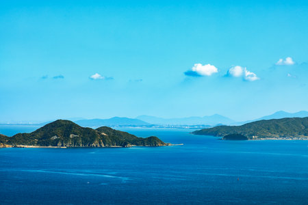 Beautiful sea and scenery seen from Oshima in Fukuoka Prefecture