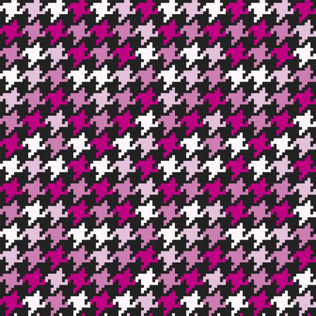 Pink and black houndstooth material