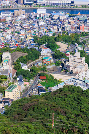 Nagasaki cityscape seen from Inasayama Observatoryのeditorial素材