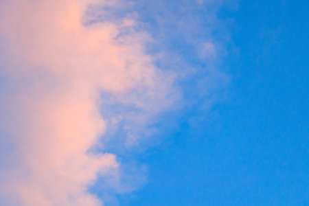 clouds in the setting sunの写真素材