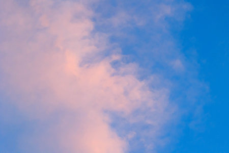 clouds in the setting sunの写真素材