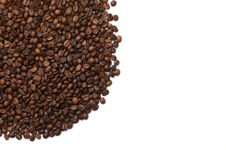 Coffee Beans isolated on whiteの写真素材