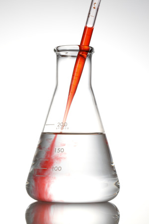 Scientific researchPipette of Red liquidの写真素材