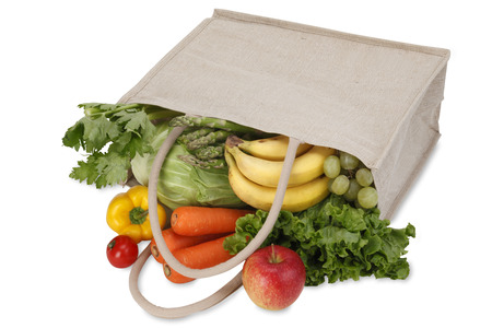 Eco Friendly Shopping bag with clipping pathの写真素材