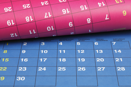 Colorful calendarの写真素材