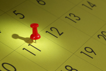 Calendar with Pushpinの写真素材