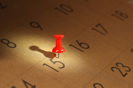 Calendar with Pushpinの写真素材