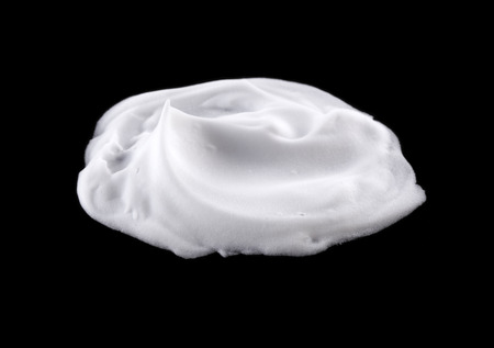 Shaving cream on blackの写真素材