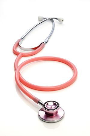 Stethoscope isolated on white backgroundの写真素材