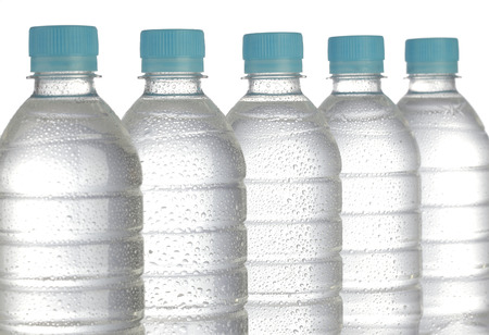 Mineral water bottle on whiteの写真素材