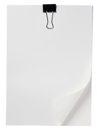 sheet of paper isolated on whiteの写真素材