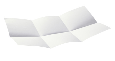 sheet of paper isolated on white with clipping path