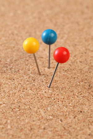 Colorful push pinsの写真素材
