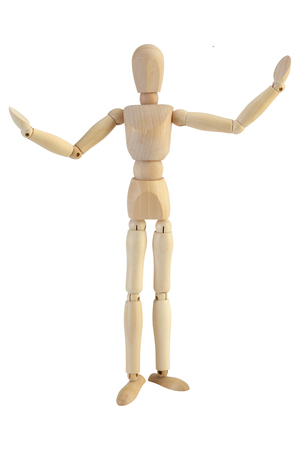 Wooden Mannequin with clipping pathの写真素材