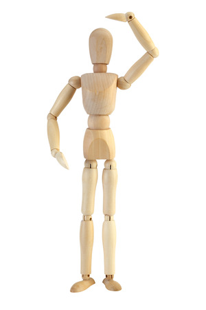 Wooden Mannequin with clipping pathの写真素材