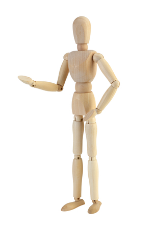 Wooden Mannequin with clipping pathの写真素材