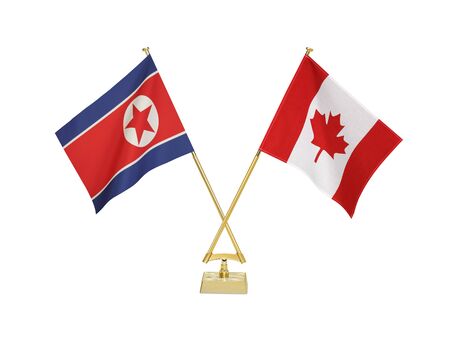 Two crossed national flags on white backgroundãの写真素材