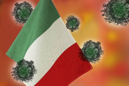 Image of the virus spreading to countries around the world.の写真素材