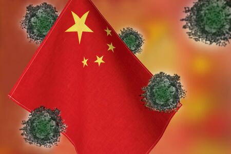 Image of the virus spreading to countries around the world.の写真素材