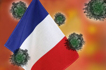 Image of the virus spreading to countries around the world.の写真素材