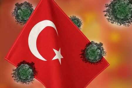 Image of the virus spreading to countries around the world.の写真素材