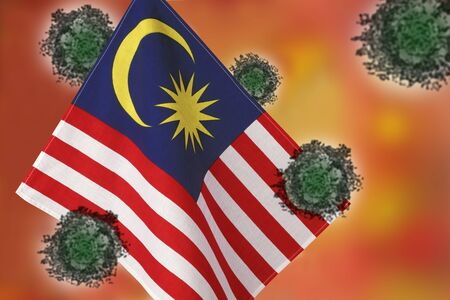 Image of the virus spreading to countries around the world.の写真素材