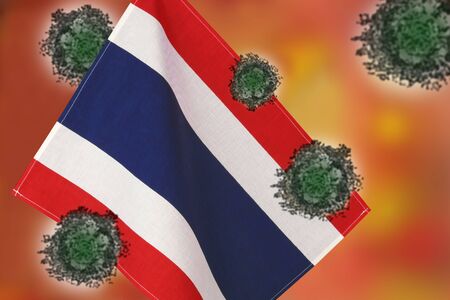 Image of the virus spreading to countries around the world.の写真素材