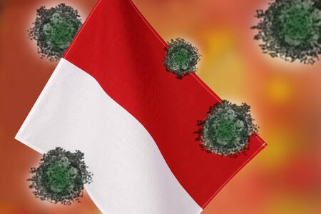 Image of the virus spreading to countries around the world.の写真素材