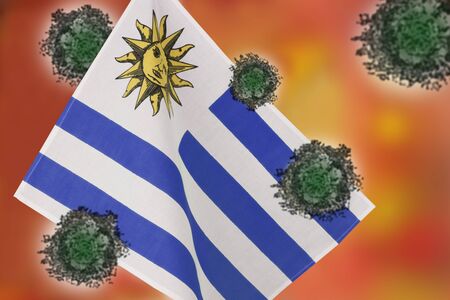 Image of the virus spreading to countries around the world.の写真素材