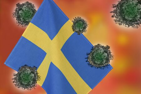 Image of the virus spreading to countries around the world.の写真素材